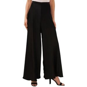CeCe Wide Leg Pants High Waist Flowy Glimmering Lights Rich Black Womens Size 12